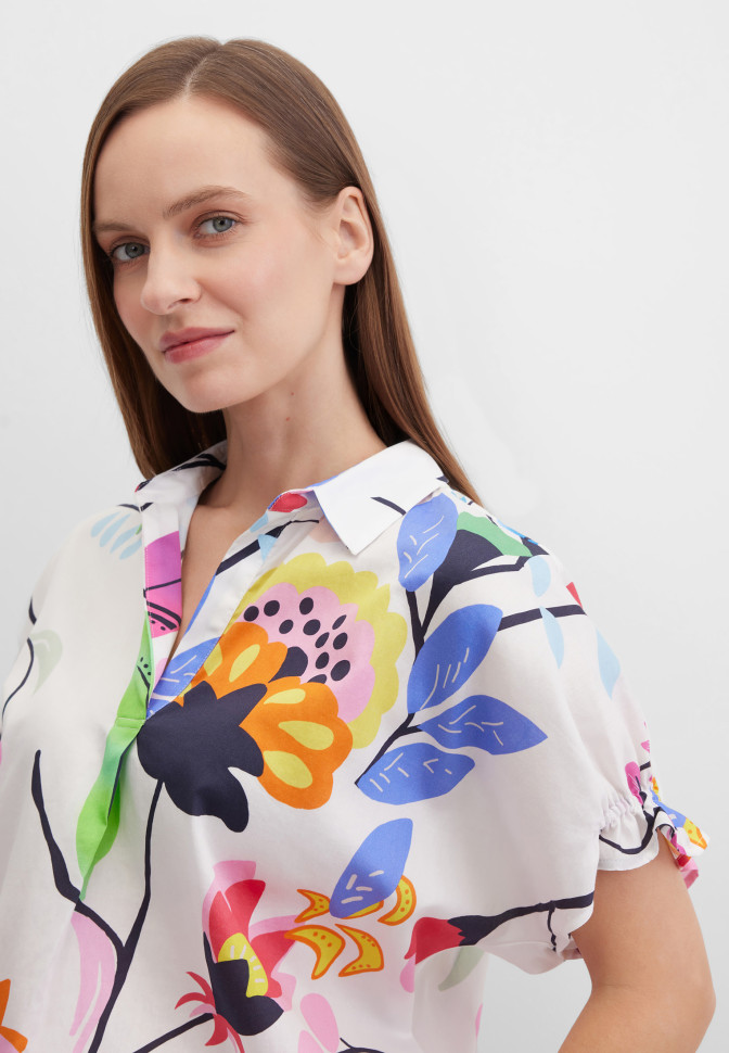 Рубашка из хлопка с принтом