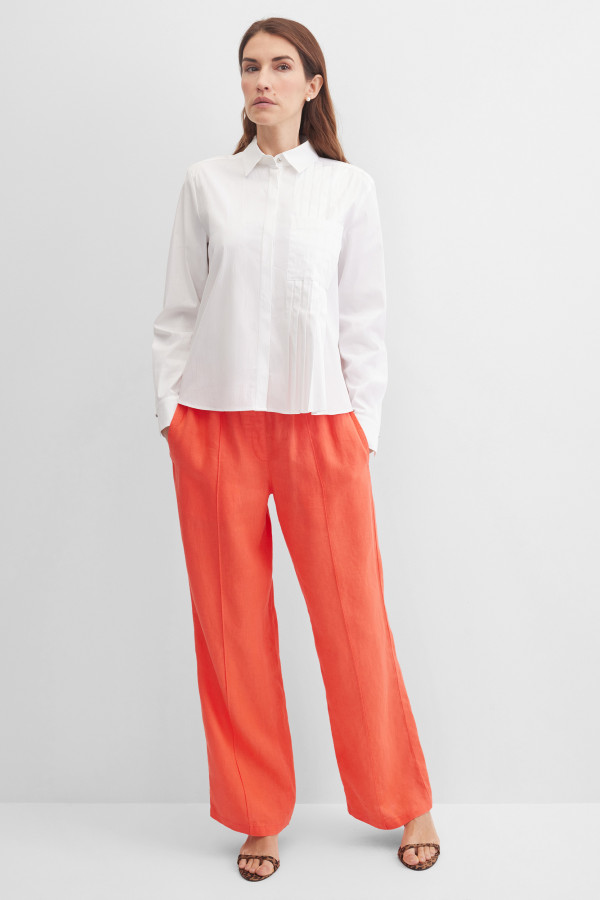 Блузка со складками плиссе