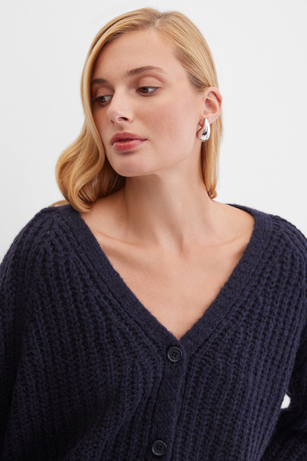 Кардиган крупной вязки