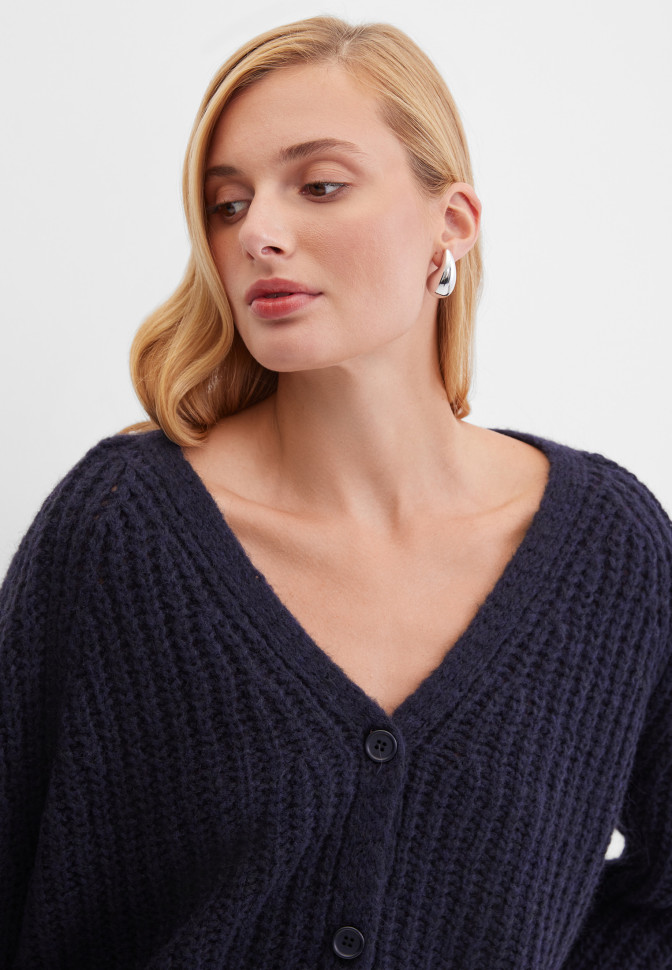 Кардиган крупной вязки