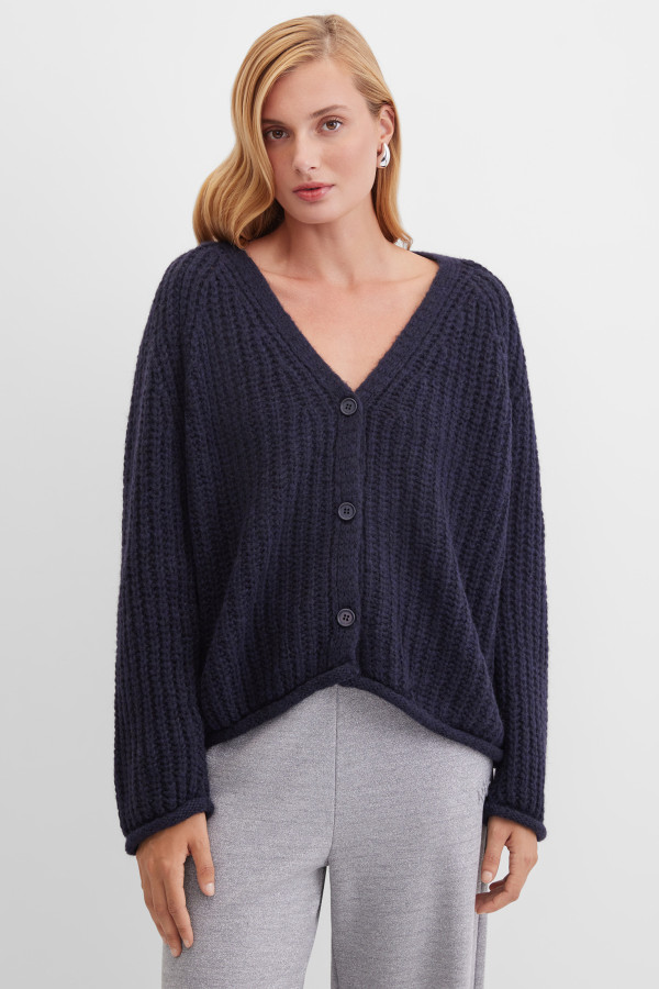 Кардиган крупной вязки