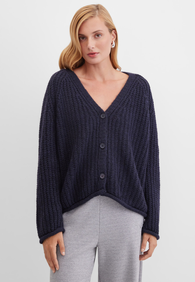 Кардиган крупной вязки