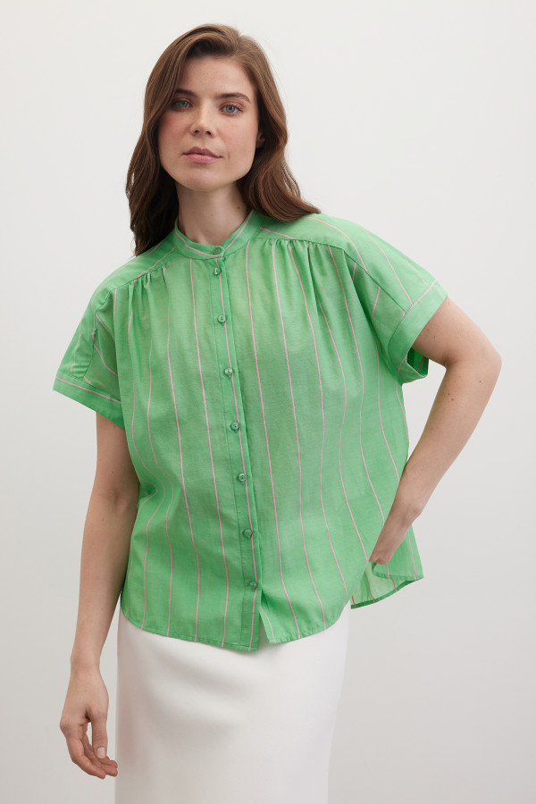 Рубашка в полоску из хлопка