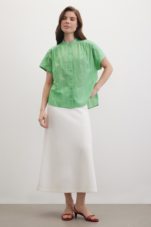 Рубашка в полоску из хлопка