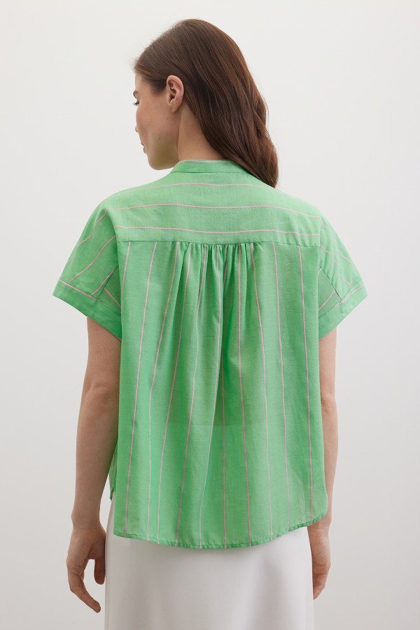 Рубашка в полоску из хлопка