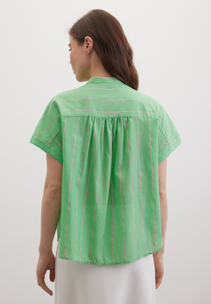 Рубашка в полоску из хлопка