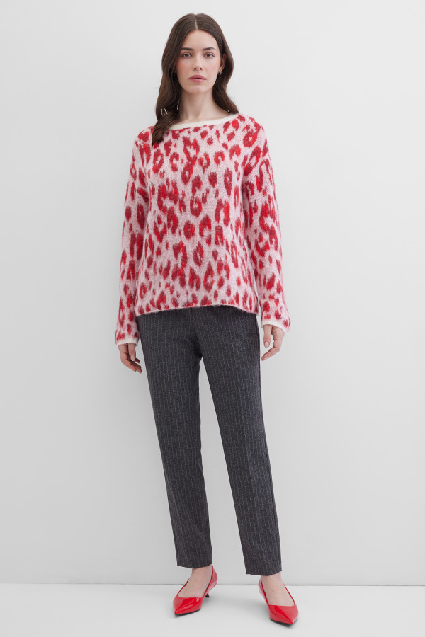 Джемпер с леопардовым принтом
