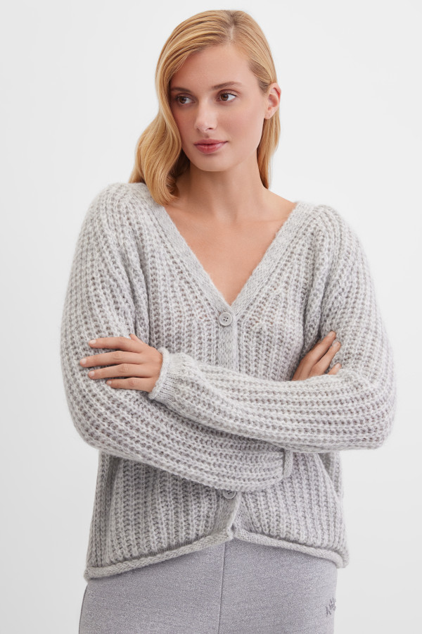 Кардиган крупной вязки