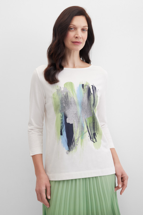 Лонгслив с абстрактным рисунком