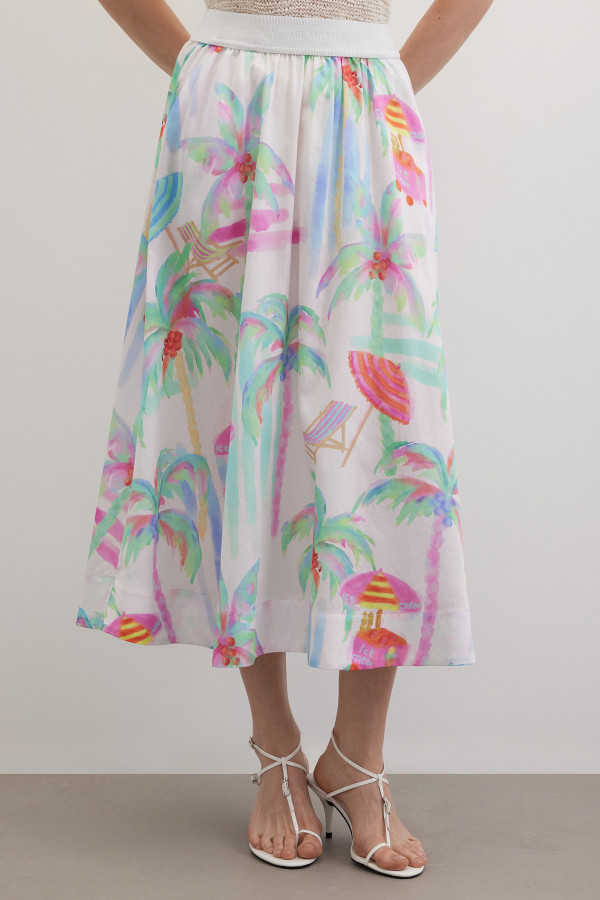 Юбка с цветочным принтом