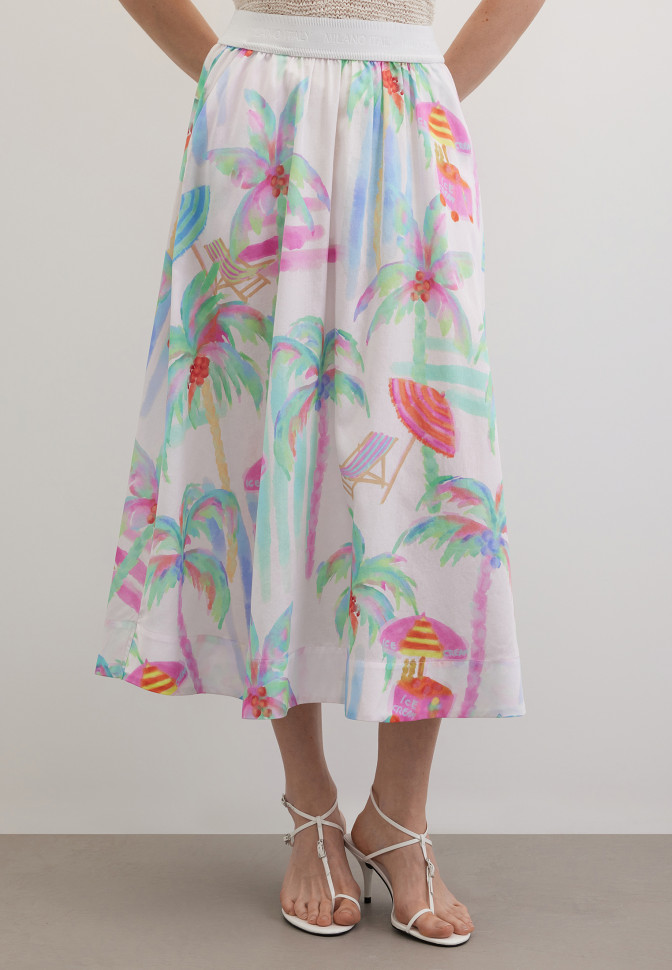 Юбка с цветочным принтом