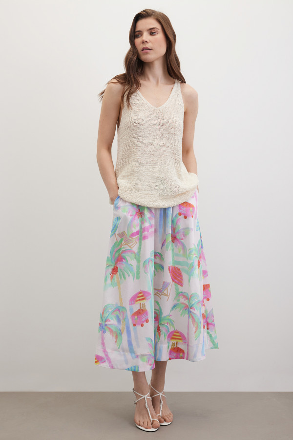 Юбка с цветочным принтом