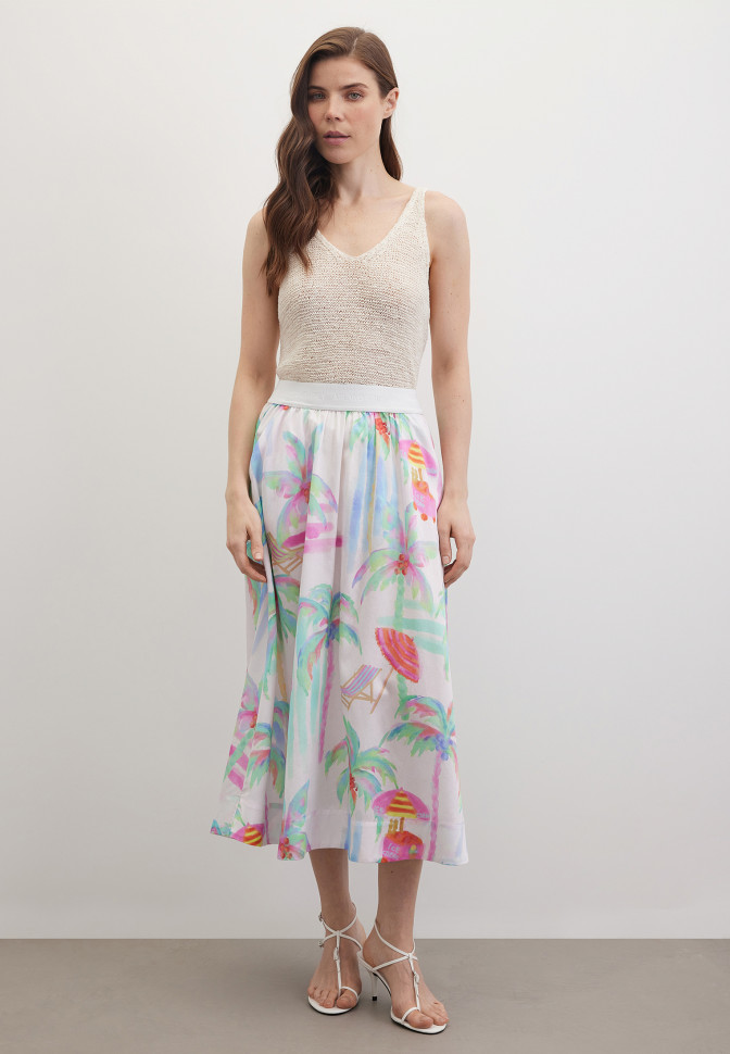 Юбка с цветочным принтом