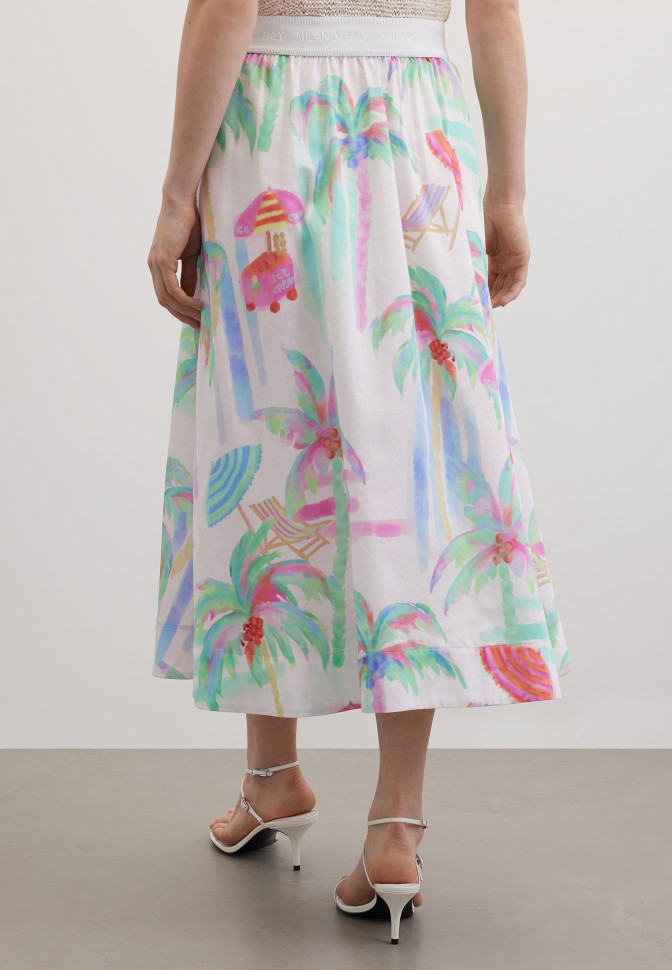 Юбка с цветочным принтом