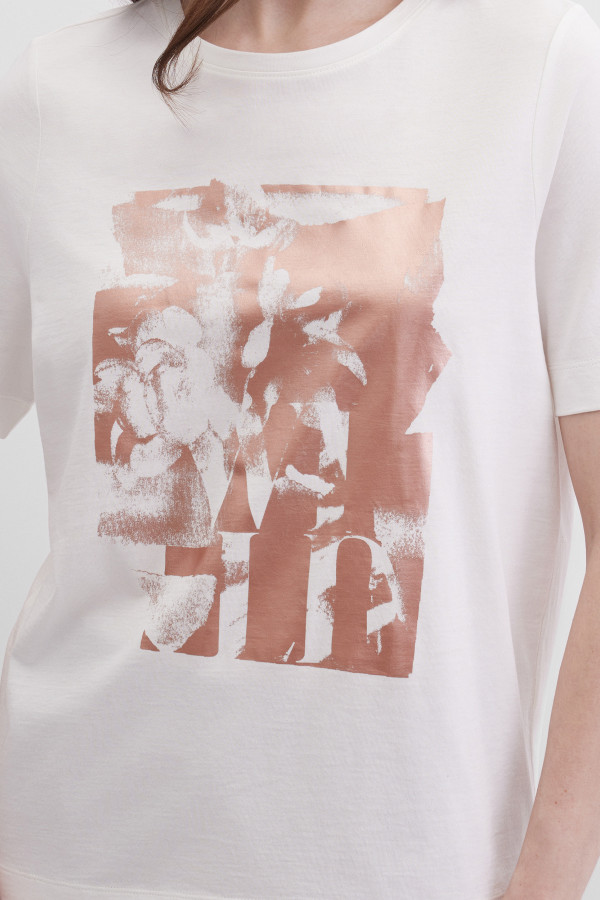 Лонгслив с абстрактным принтом