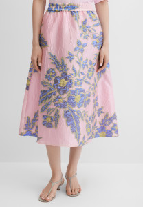 Юбка с рельефным цветочным рисунком