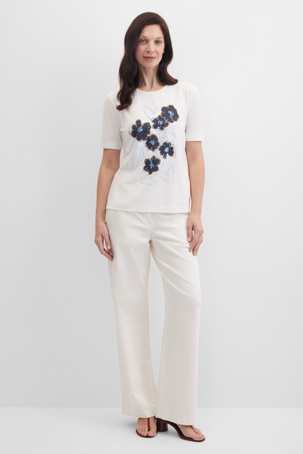 Футболка с цветочным принтом