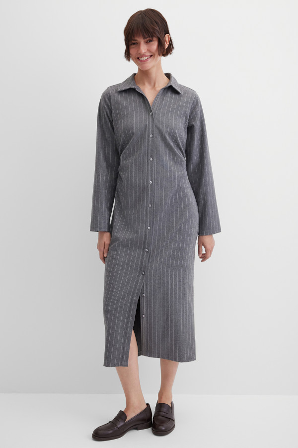 Платье-рубашка в полоску