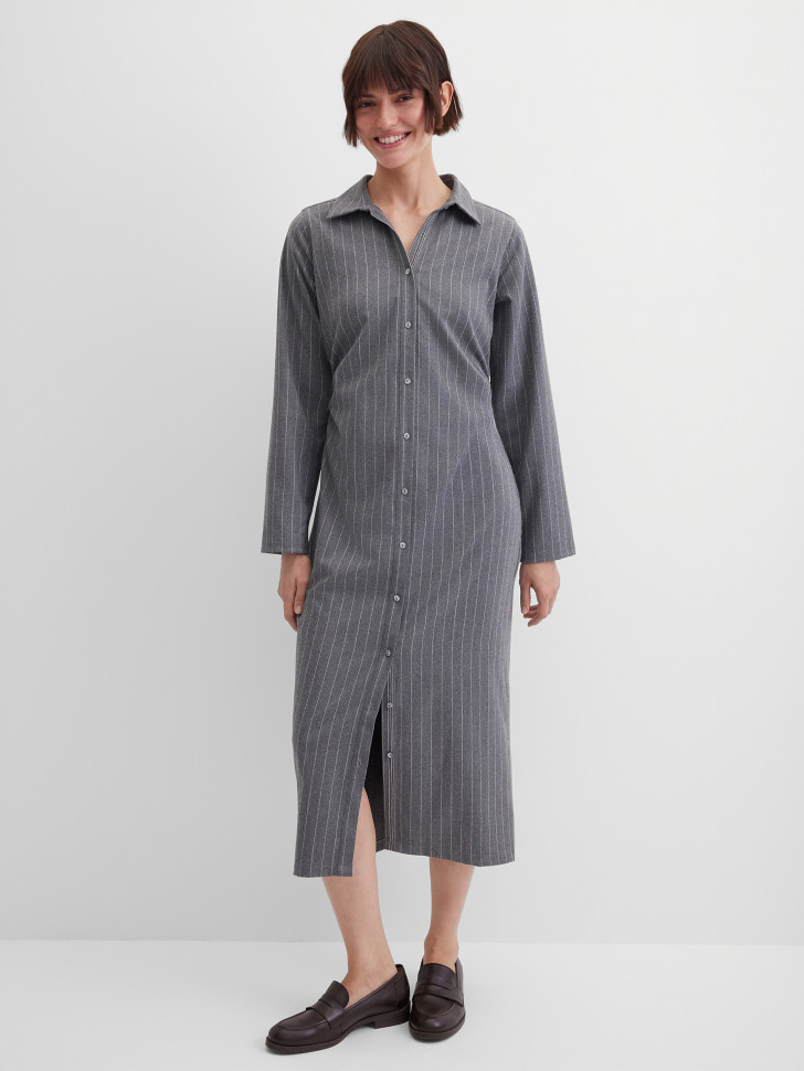 Платье-рубашка в полоску