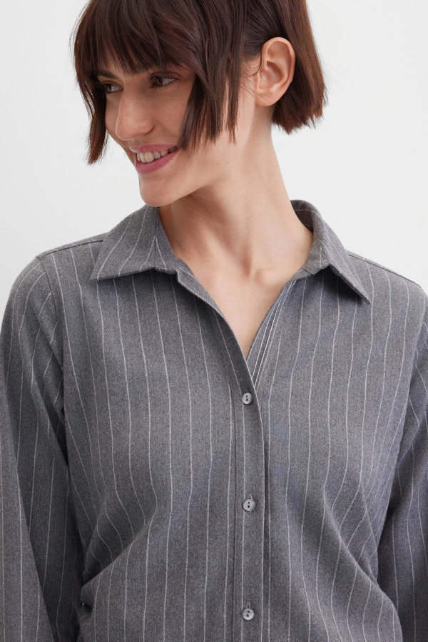 Платье-рубашка в полоску