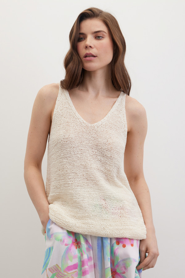 Топ вязаный фактурный