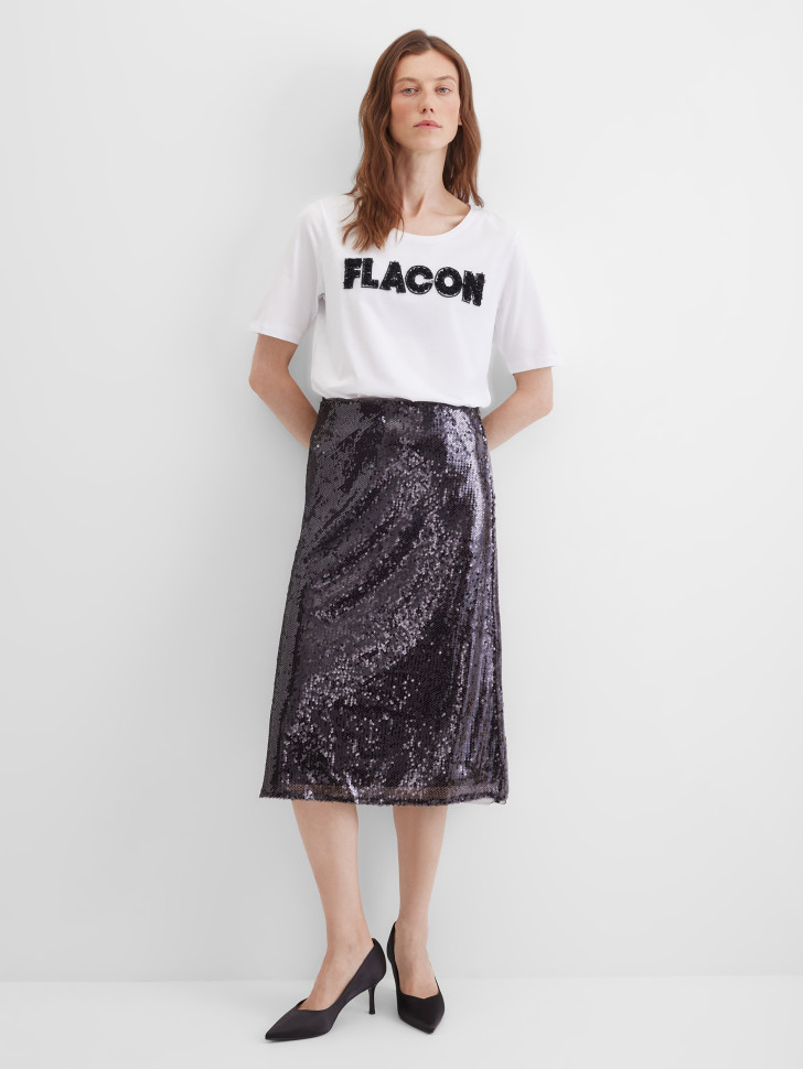 Юбка с пайетками