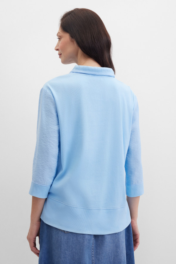 Лонгслив из жатой ткани