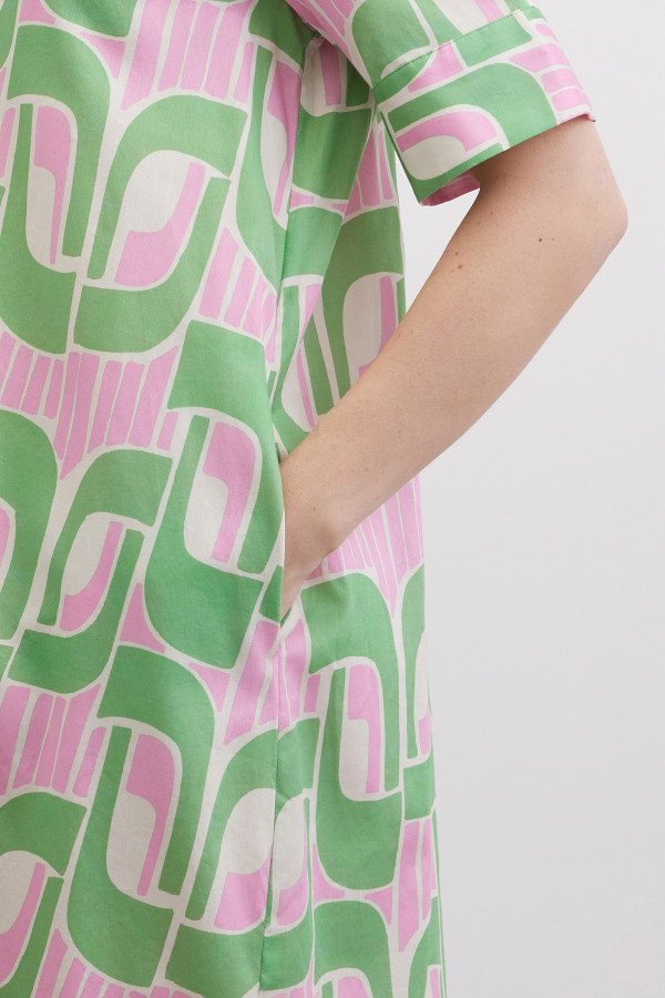 Платье-рубашка с коротким рукавом с принтом
