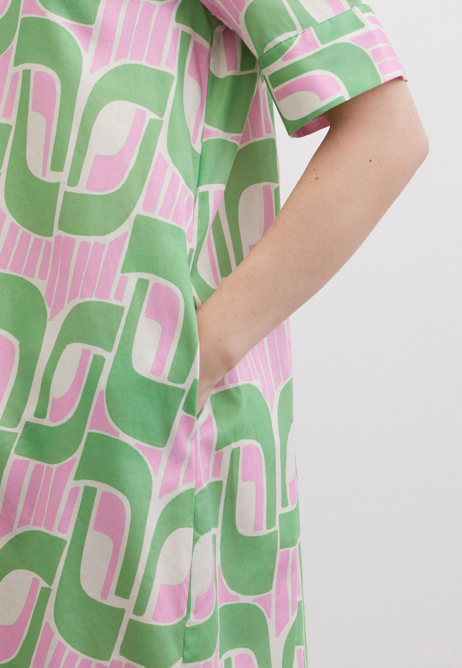 Платье-рубашка с коротким рукавом с принтом