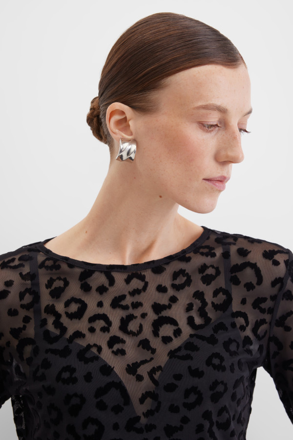 Лонгслив полупрозрачный