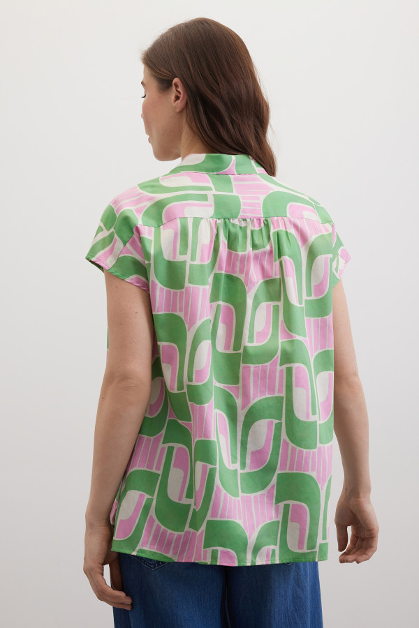 Рубашка с принтом из хлопка