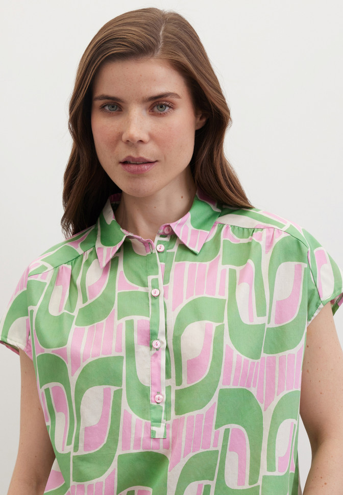 Рубашка с принтом из хлопка