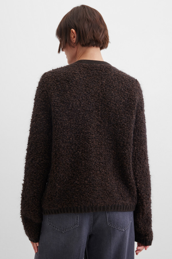 Кардиган с добавлением мохера и шерсти