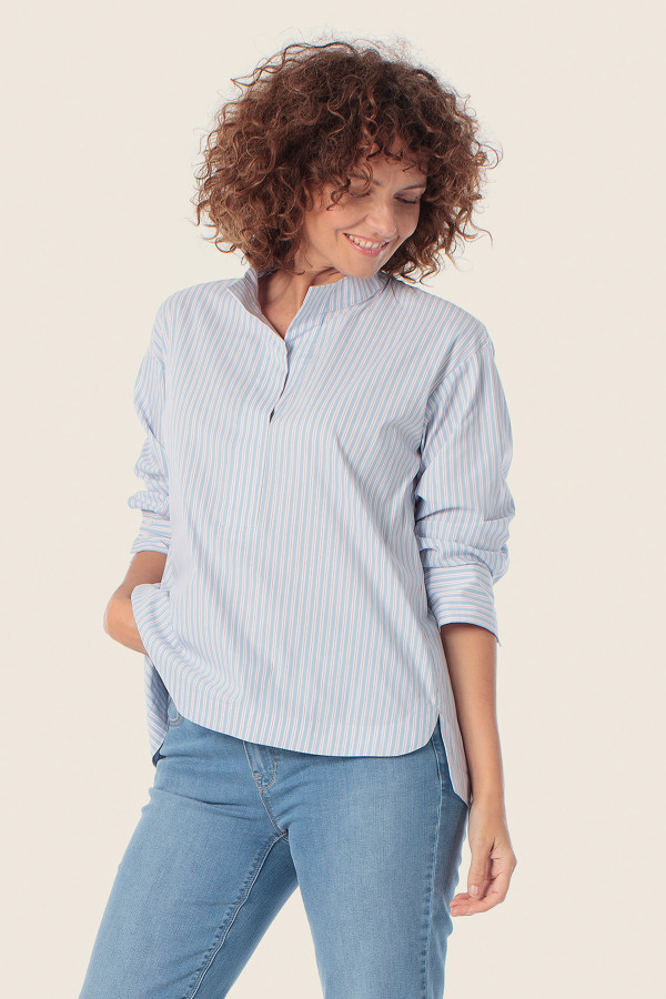 Блузка свободная с рукавом 3/4