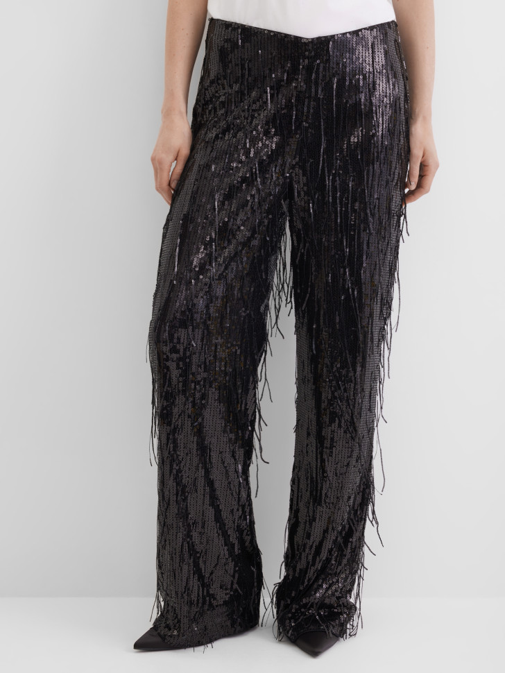 Брюки нарядные с пайетками