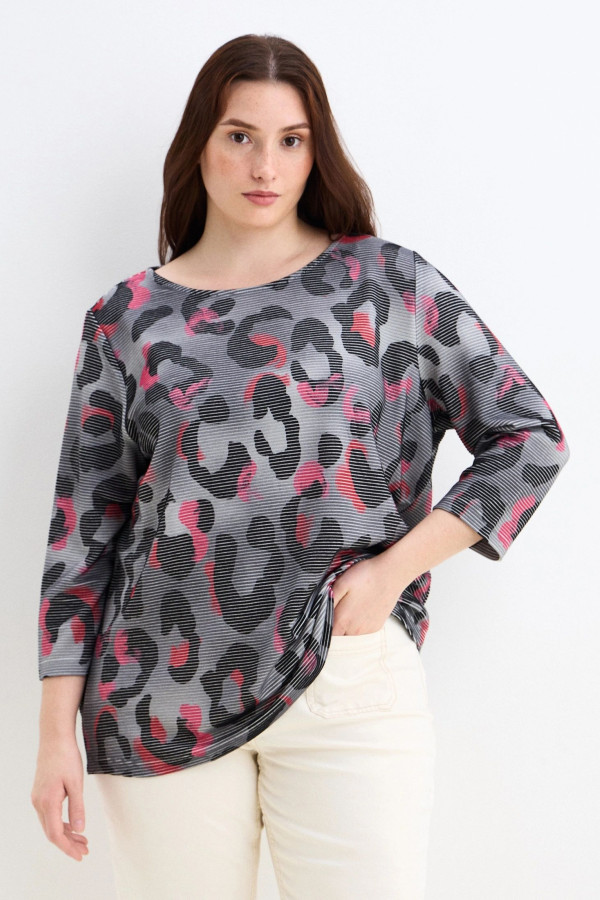 Лонгслив с леопардовым принтом