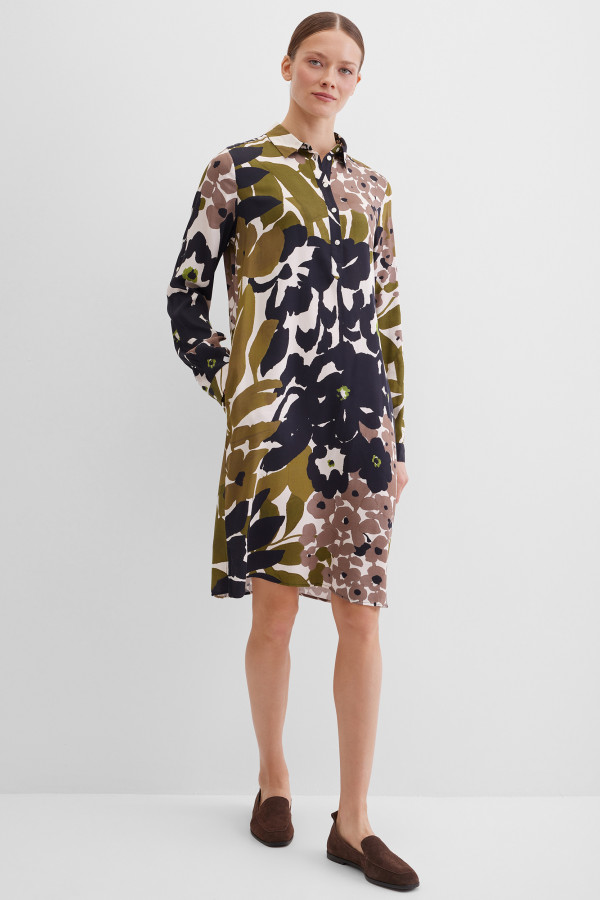 Платье-рубашка миди