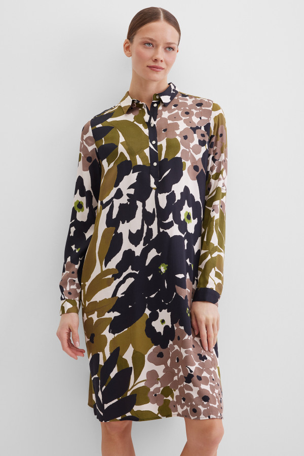 Платье-рубашка миди