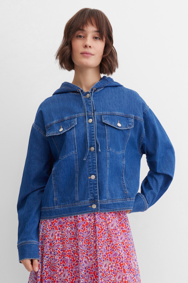 Куртка джинсовая с капюшоном