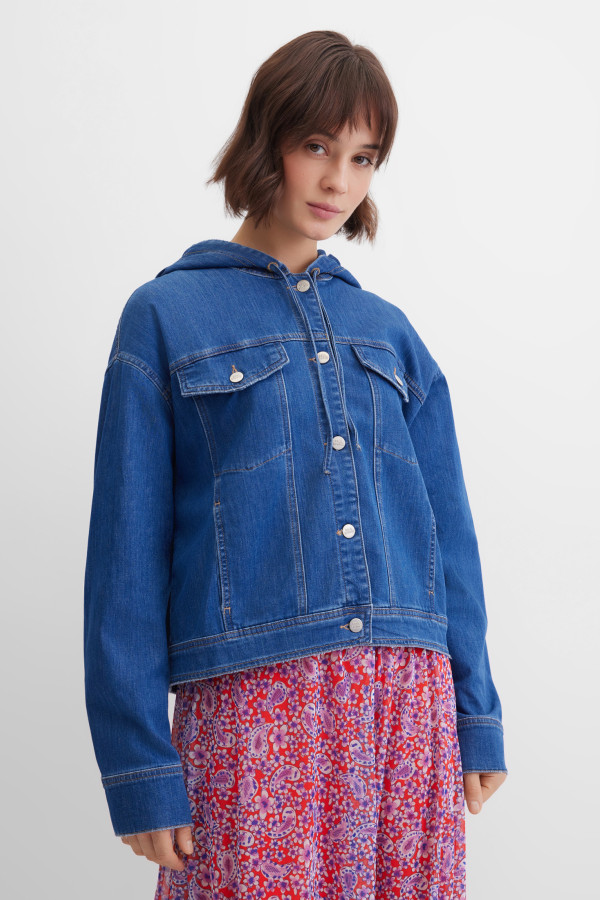 Куртка джинсовая с капюшоном