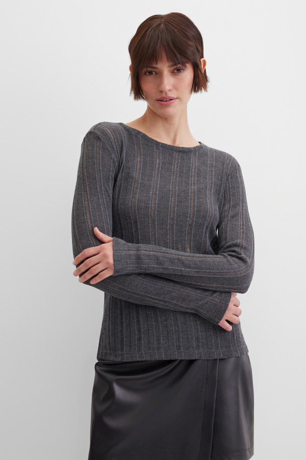 Лонгслив в рубчик