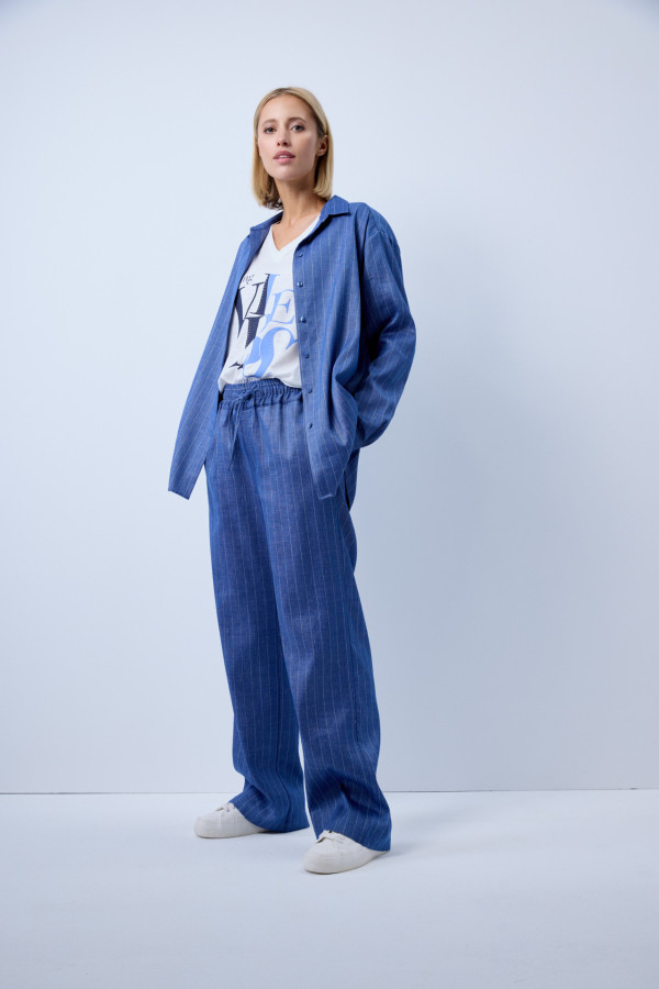 Брюки с добавлением льна