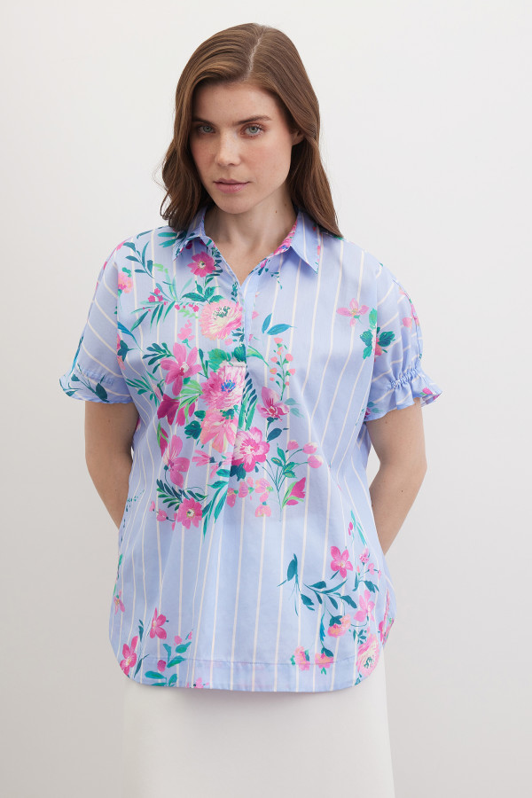 Рубашка с принтом из хлопка
