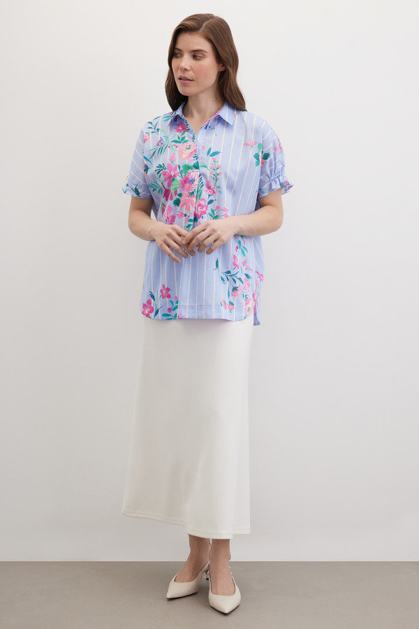 Рубашка с принтом из хлопка
