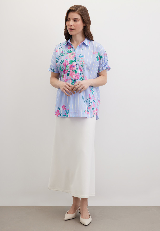 Рубашка с принтом из хлопка