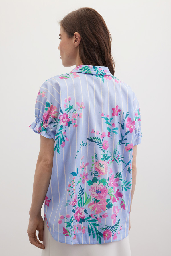 Рубашка с принтом из хлопка