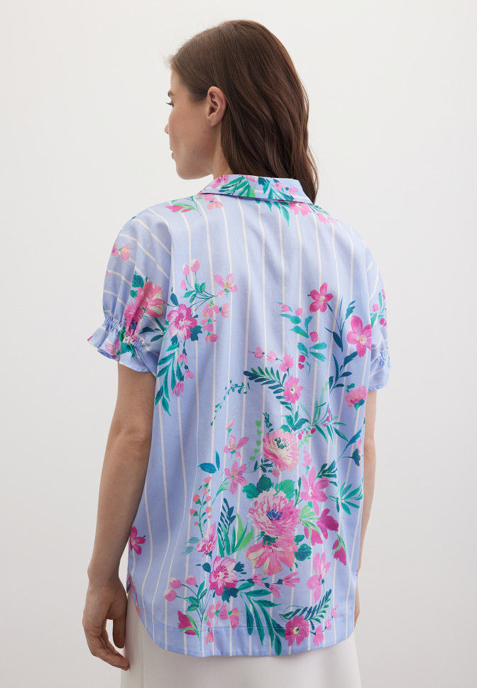 Рубашка с принтом из хлопка