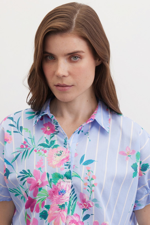 Рубашка с принтом из хлопка