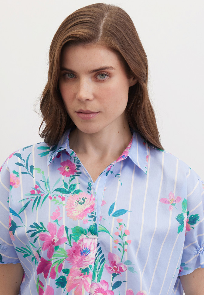 Рубашка с принтом из хлопка