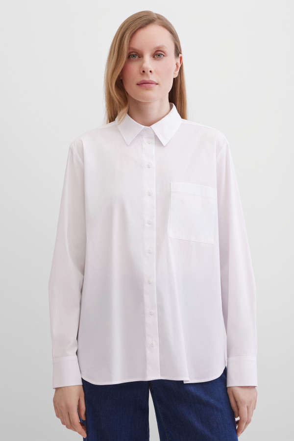 Рубашка с отложным воротником